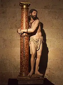 Retablo de San Pedro, Catedral de Segovia (talla inicialmente montada junto a la del apóstol arrepentido por haberle negado).