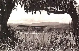 Vista del terreno luego de su cierre como centro de actividades deportivas.