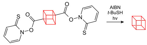 Síntesis del cubano über Hydroxamsäureester