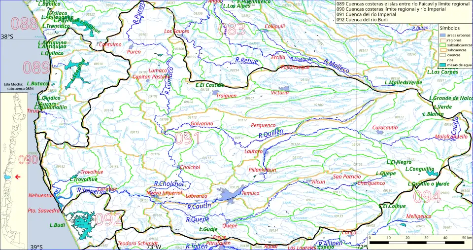 Cuenca hidrográfica 091, del río Imperial.