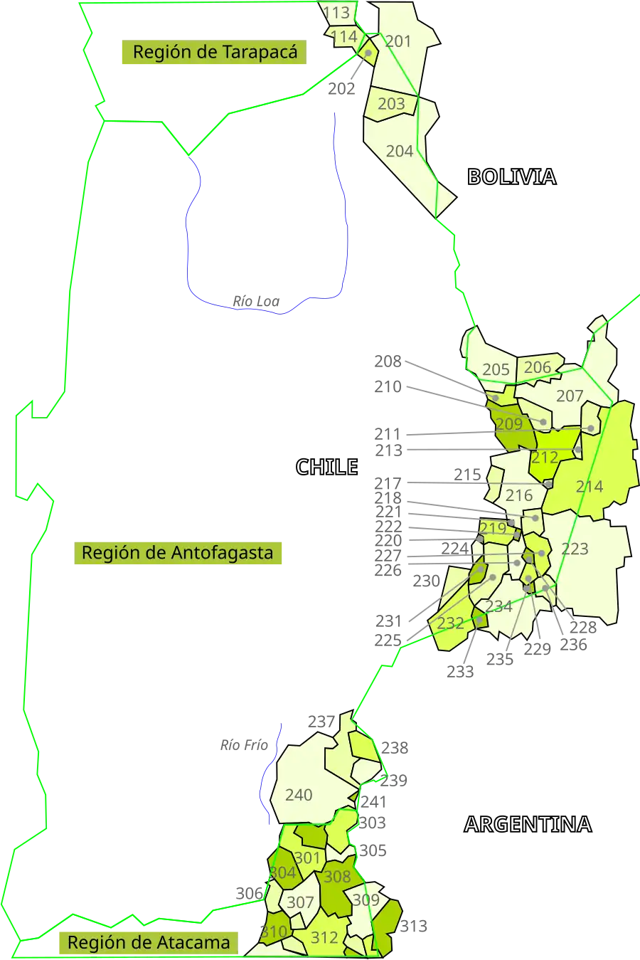 La pampa Colorada es la número 228.