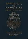 Pasaporte costarricense emitido en 2017