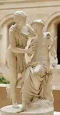 Grupo de Dafne y Cloe, en el Louvre.