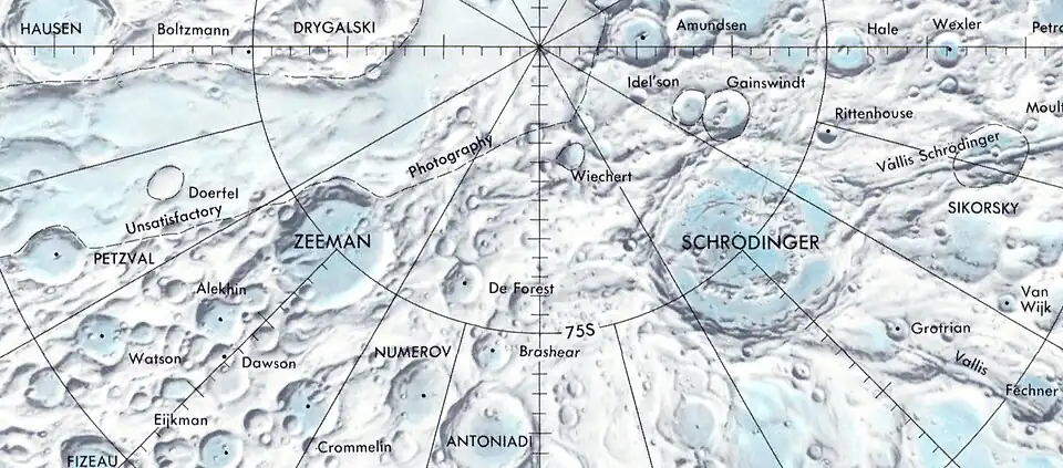Localización de De Forest (centro de la imagen)