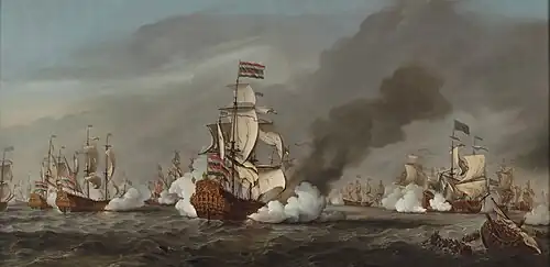 La batalla de Texel (1687).