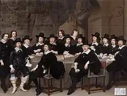 Los magistrados de La Haya, 1647, en el viejo ayuntamiento de La Haya
