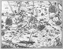 «Ontsettinge der Stad Leyden». 1574.