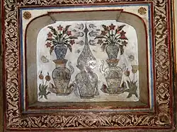 Pietra dura (taracea) en el muro del mausoleo.