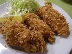 Ostras fritas en Japón.[58]​