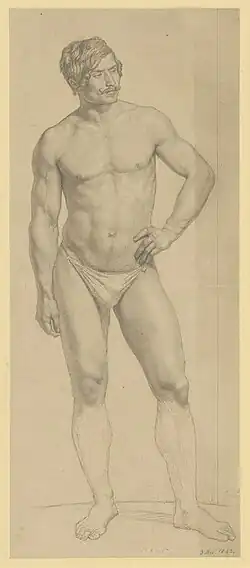 Desnudo masculino de pie,[15]​ 1842, Hamburger Kunsthalle (Hamburgo)
