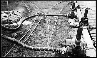 Desvíos en Navy Port fotografiados durante el año que acaeció la guerra.