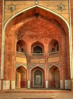 Detalle del iwán de la tumba de Humayun (1574-1579), Delhi
