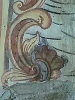 Iglesia: Detalles pinturas murales.