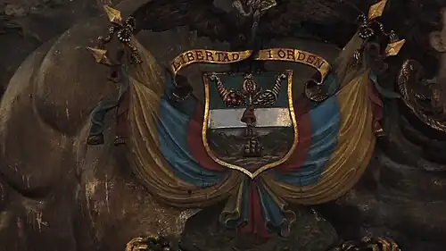 Detalle del Escudo de Colombia