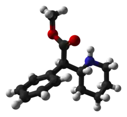 Dexmetilfenidato: modelo tridimensional de la molécula