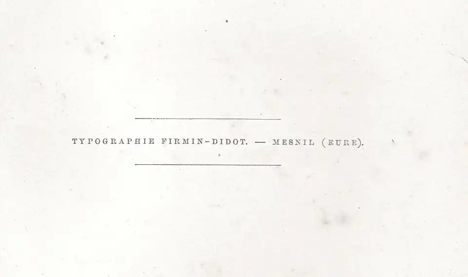 Didot en Histoire d'un trop bon chien de Gaspard de Cherville, 1867. En la última "N" la línea fina de la vertical ha desaparecido por completo debido al tamaño minúsculo.