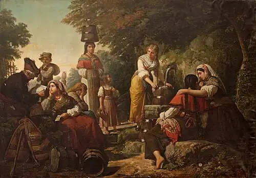 La fuente, 1864. Academia de Bellas Artes de Santa Cecilia (Cádiz); depósito del Museo del Prado.