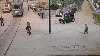 Terminal de tranvías eléctricos Tobalaba con Providencia (fragmento, Tobalaba)