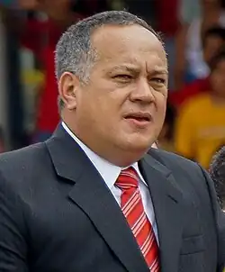 Diosdado Cabello, (62 años) 13 al 14 de abril de 2002 (interino) Ministro de del Poder Popular para las Relaciones Interiores, Justicia y Paz