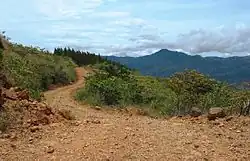 Una vista hacia el sur desde el Cráter Rim