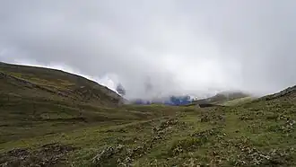Anexo del C.P. San Miguel, visto desde la cumbre del Misión Jirca, distrito de Pontó.