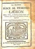 La ocasión hace al demonio ladrón obra de piedad, de 417 páginas, del clérigo navarro Francisco Jiménez de Esparza[16]​ (1759)