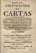 Impreso de gran difusión con modelos de cartas y la Guía de caminos (1767)