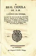 Real cédula relativa a los cirujanos y "sangradores" (1800)