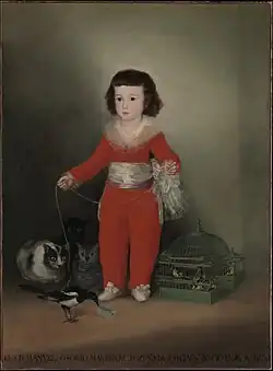 Goya, 1788, Don Manuel Osorio Manrique de Zúñiga, niño. Una prenda del tipo traje esqueleto.