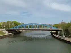 El puente sobre el Wesel-Datteln Kanal cerca Dorsten