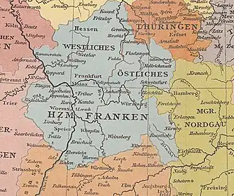Franconia Occidental y Oriental (ca. 1000)