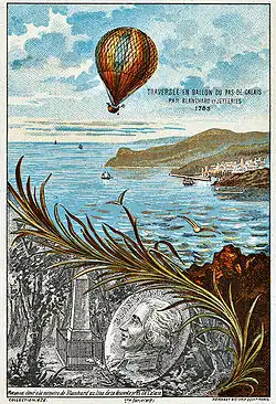 Cruce del Canal de la Mancha por Blanchard y Jeffries el 7 de enero de 1785.