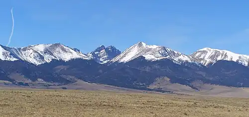 Zona oriental de las montañas Sangre de Cristo