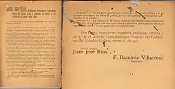 Edicto prohibiendo corridas de toros y peleas de gallos.