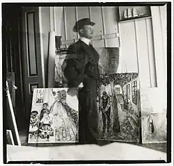 Autorretrato a los 53 en el arroyo en Warnemünde, 1907, Munch Museum, Oslo