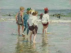Edward Henry Potthast Día de verano, Brighton Beach