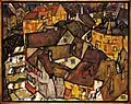 Egon Schiele, Krumau, Casas, 1915