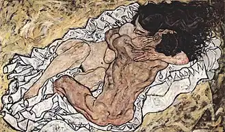 Egon Schiele, El abrazo (1917)