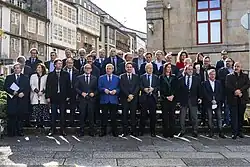 foto de familia del Eixo AtlánticoAsamblea General celebrada en Santiago de Compostela en el 30 aniversario