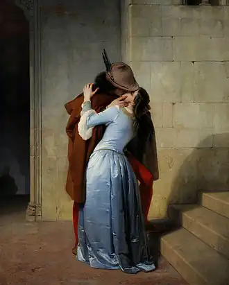 El beso, de Hayez, 1859.