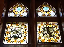 Vidrieras del cuarto de baño.