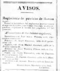 Avisos del regimiento de Patricios.