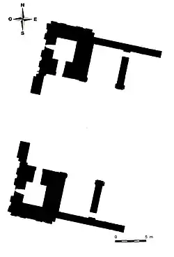 Parte de planta no construida de la iglesia.