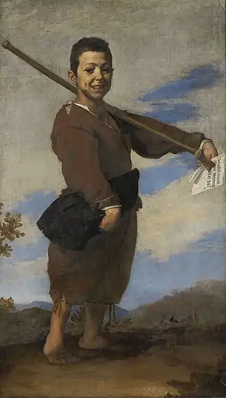 El pie varo, de José de Ribera. Representa a un niño cojo que pide limosna.