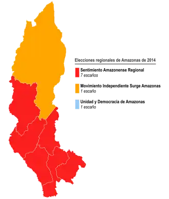 Elecciones regionales de Amazonas de 2014