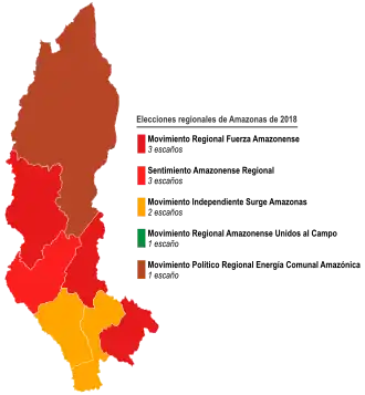 Elecciones regionales de Amazonas de 2018