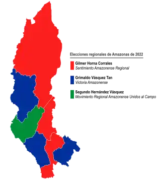 Elecciones regionales de Amazonas de 2022