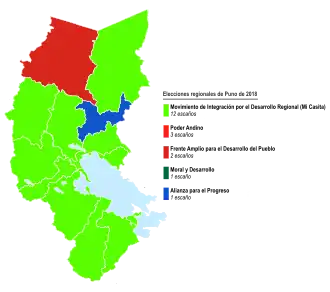 Elecciones regionales de Puno de 2018