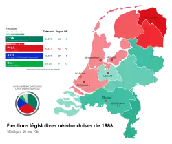 Resultados de las elecciones por provincia.
