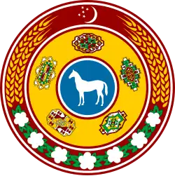 Escudo de armas de la República de Turkmenistán (1992-2000)